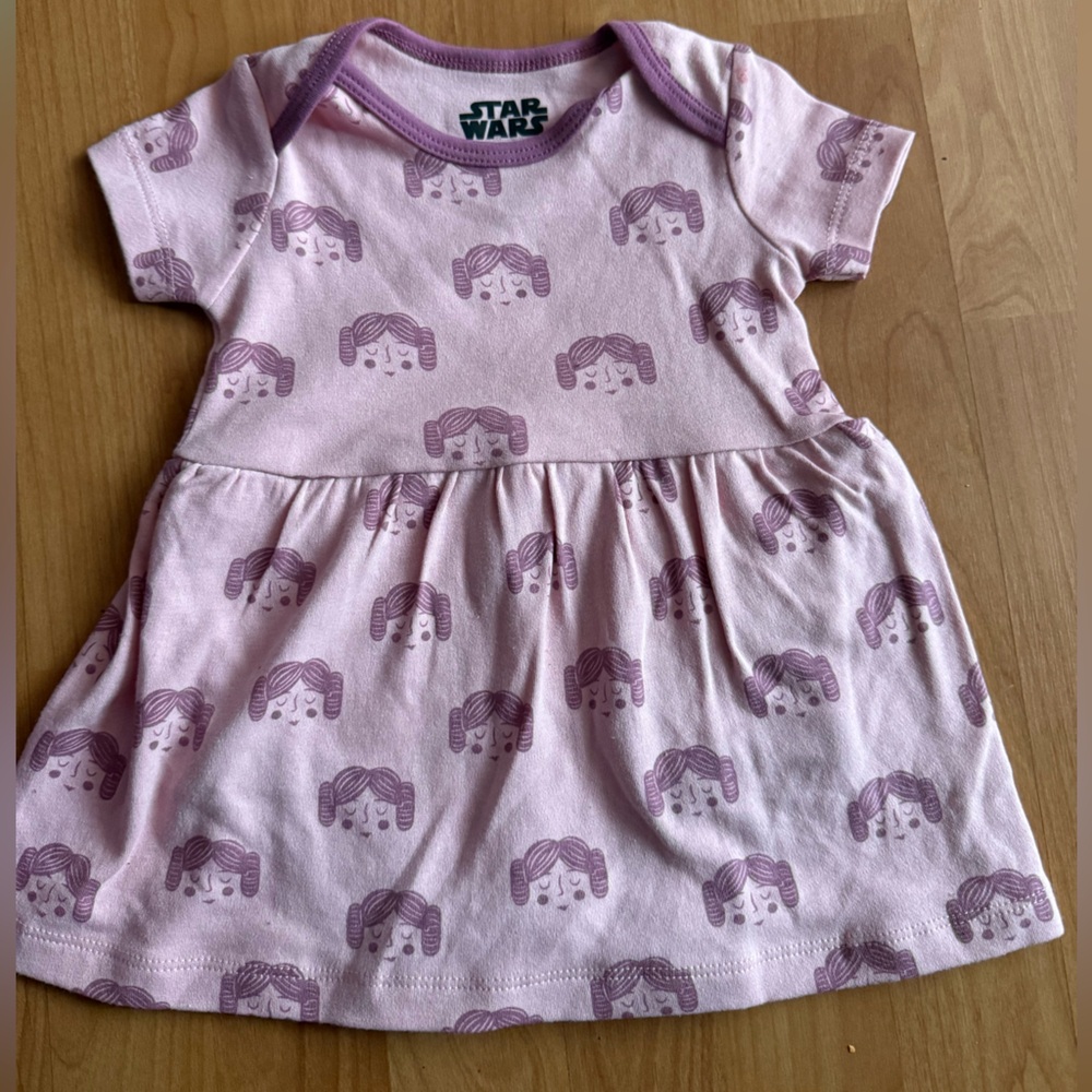 Star Wars Light Pink Infant Toddler Dress with Princess 12 months